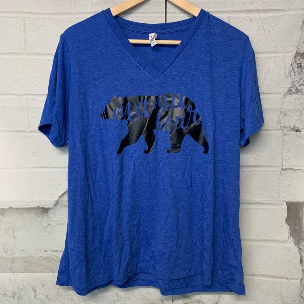 Mama Bear Tee V-Neck - Picture 1 of 5